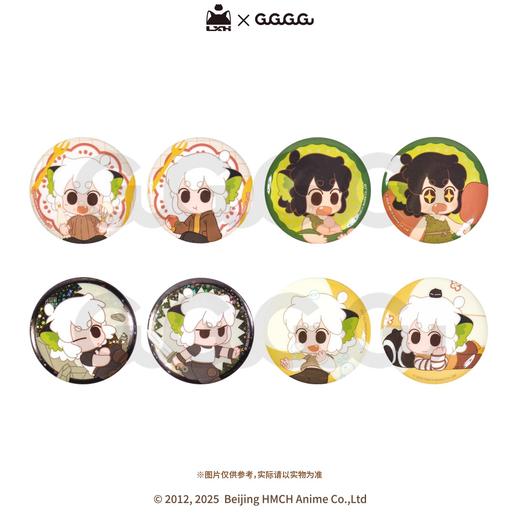 GuGuGuGu 罗小黑战记 58mm 马口铁徽章 吧唧 8包/盒 国谷 商品图0