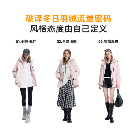 【90白鹅绒】三彩2025冬季新款羽绒服两件套三防保暖三合一M 商品图4