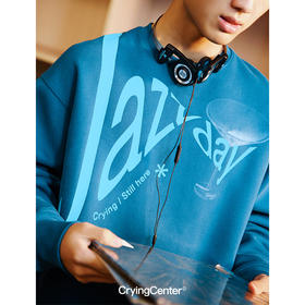 CryingCenterJazzDay字母印花软糯宽松圆领卫衣 哭喊中心