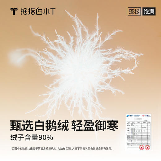 拇指白小T中长款防风鹅绒服 商品图5