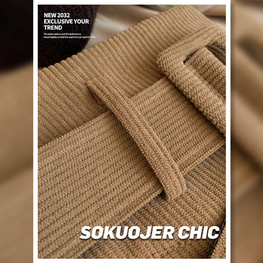 秋冬新款灯芯绒百褶裙女秋冬季韩版高腰短裙大码显高显瘦条绒半身裙 商品图2