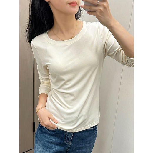 秋季纯色基础款圆领长袖打底衫纪念日百货165894719 商品图5