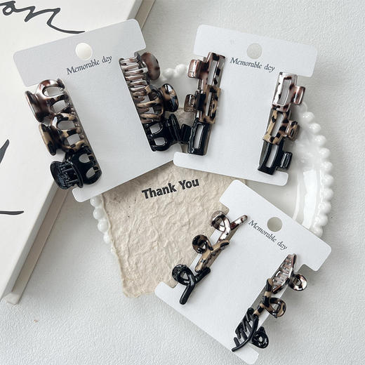 豹纹小抓组合抓夹（6个）-纪念日百货门店同款165045039 商品图0