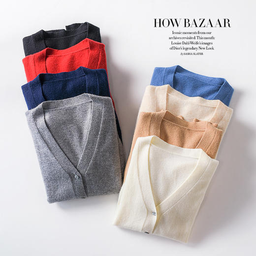 【秋冬必备，限时钜惠】秋季新款女SIIJJEYY枝辑羊毛V领圆领开衫外套 商品图3