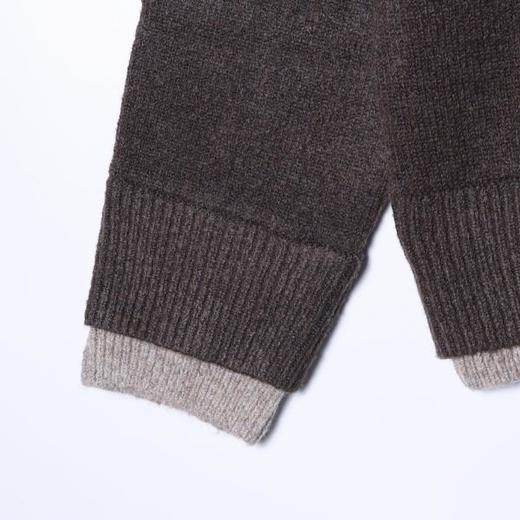 9936SDSA男士秋冬新款痞帅男装韩版撞色翻领净版假两件毛衣宽松百搭 商品图4