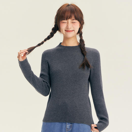 笛莎Deesha青少年女童毛衣2025冬季女童半高领套头打底毛衣 商品图3