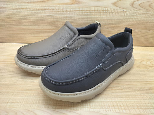 2024豪行新款男鞋14305025纯牛皮软底舒适休闲皮鞋超轻男单鞋 商品图2