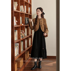 鹿向南「美拉德」吊带裙女2025新款秋冬穿搭显瘦LXN31599