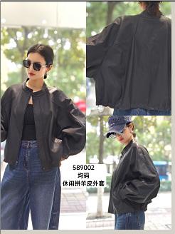 589002休闲拼皮外套 商品图0