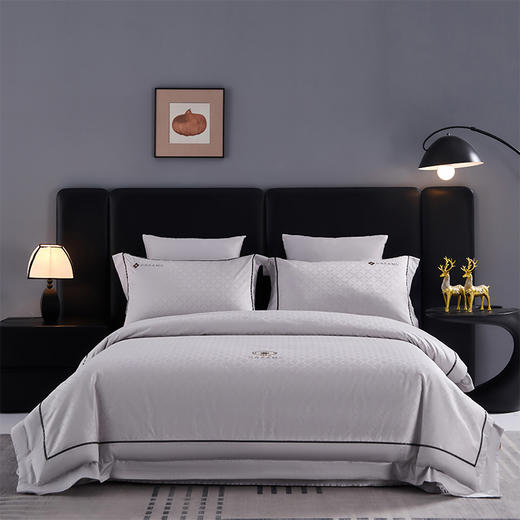 多喜爱 全棉提花四件套 如玉/成竹/缪丽/缪斯/瑞芙丽hl【高密全棉】【提花工艺】【国风刺绣】流苏挂饰 轻奢礼盒 商品图9