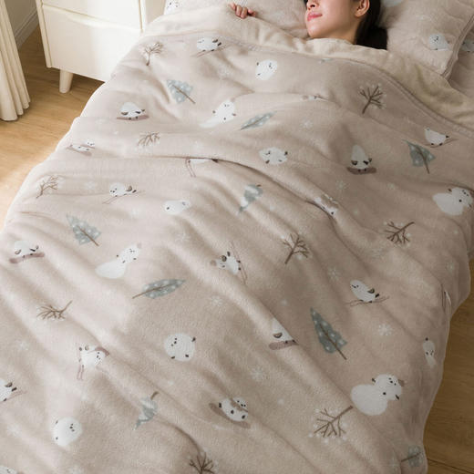 秋冬盖毯午睡吸湿发热保暖抗菌毛毯床垫枕垫 小肥啾 商品图1