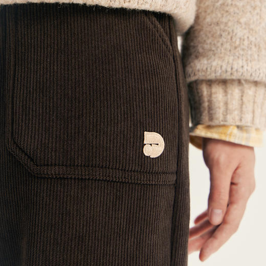 笛莎Deesha青少年女童裤子2025冬季女童加绒休闲直筒裤 商品图2