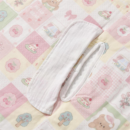 A类全棉双层纱儿童防踢被 纯棉四层纱布多功能盖毯幼儿园宝宝夏凉被 商品图5