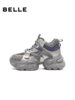 BF楼百丽灰色加绒高帮老爹鞋女25冬季新款厚底休闲运动鞋子E6M1DDM5 商品缩略图1
