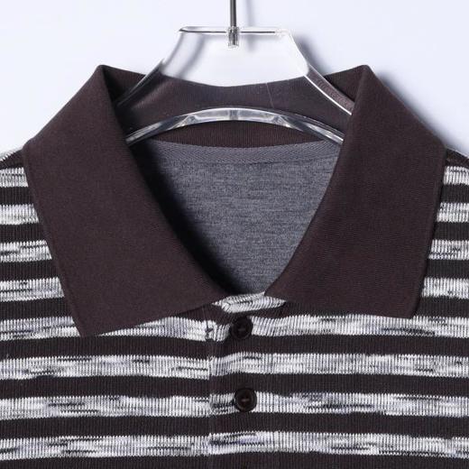 8583653SDSA男士秋冬新款痞帅男装韩版撞色条纹polo衫拼接下摆设计百搭 商品图2