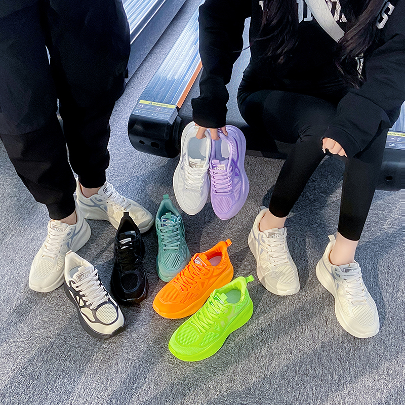 【QIAODANG乔当-情侣款运动鞋】减压缓震回弹好、暴走无压力久穿不变形 轻软透气不闷汗 休闲百搭 四季可穿F8829 ZXT