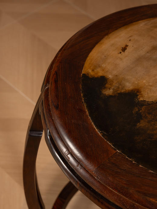 清中期	红木镶云石四足带托泥圆台 商品图4