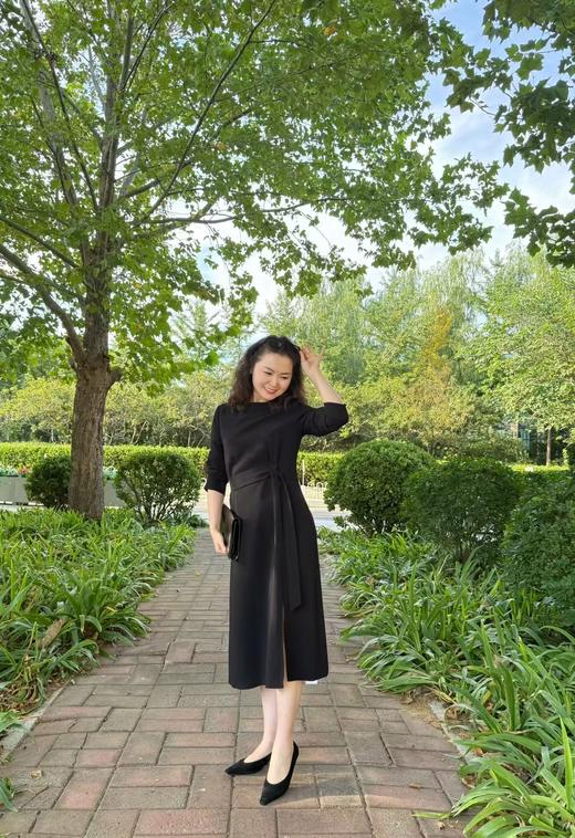 三醋酸前腰带连衣裙 商品图6