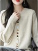 秋冬【厚小香圆领毛衣外套】宽松短款洋气针织衫 风彩色纽扣开衫上衣  商品缩略图7