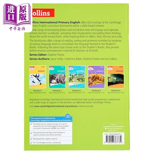 【中商原版】Collins International Primary English  Workbook 5 柯林斯国际小学英语练习册5 英文原版 剑桥小学英语 商品图1