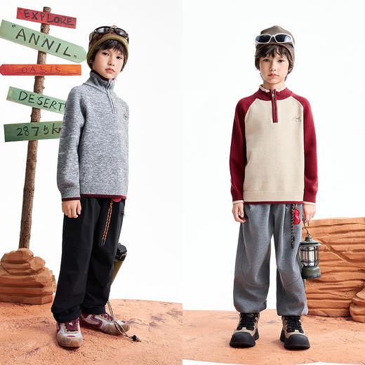 【实体店同款】男童立领针织上衣冬季新款安奈儿童装AB544035 商品图3