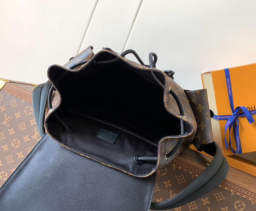 夏季特惠💰1200 原单LV 变码芯片 M43735老花 双肩登山包 多功能Christopher 双肩包 商品图7