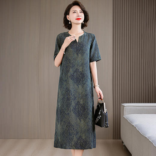 A7769 连衣裙2025新款夏季新款女装宽松妈妈装 商品图1