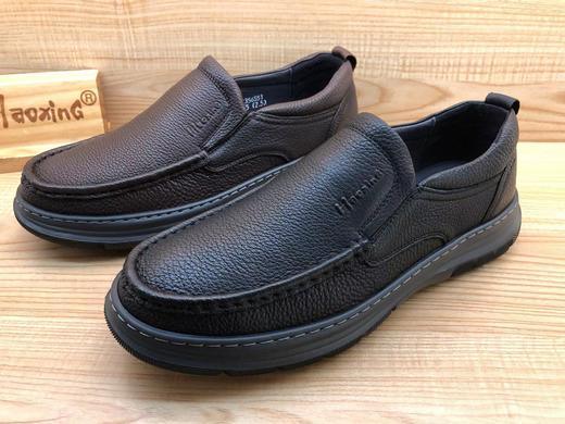 豪行秋冬新品商务休闲真皮套脚软底男单鞋12356551 商品图1