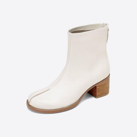 Westory2025年冬季中跟芒果头复古羊皮脏脏靴金典百搭短靴W25DS85461 商品图9