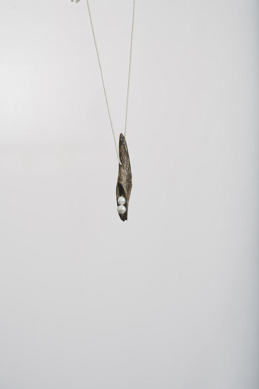 不规则沉香棉线项链 商品图2