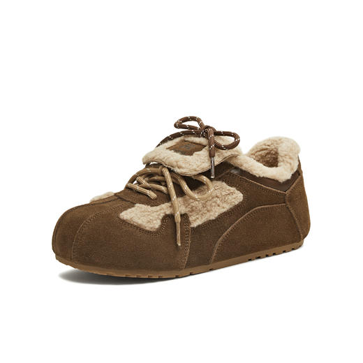 【云粉节】BF楼天美意复古厚底加绒毛毛鞋德训鞋女运动休闲鞋2025冬新款BL951DM5吊牌价899活动价499 商品图4