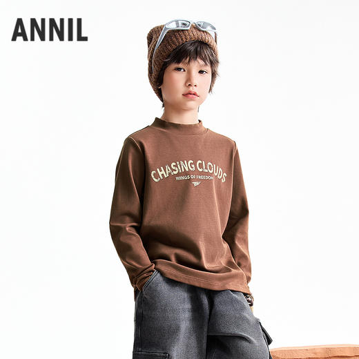 【实体店同款】男童中领针织上衣冬季新款安奈儿童装AB541417 商品图0