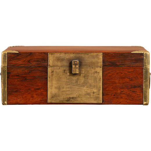 清早期	黄花梨铜包角文房箱 商品图5