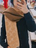 【香港直邮 COACH/蔻驰】蔻驰流苏字母印花 绒线围巾男女情侣同款 商品缩略图0