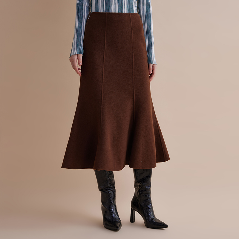 【JASON WU】新款羊毛通勤休闲外套短大衣鱼尾式半裙女