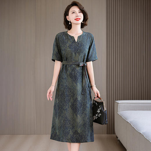 A7769 连衣裙2025新款夏季新款女装宽松妈妈装 商品图3