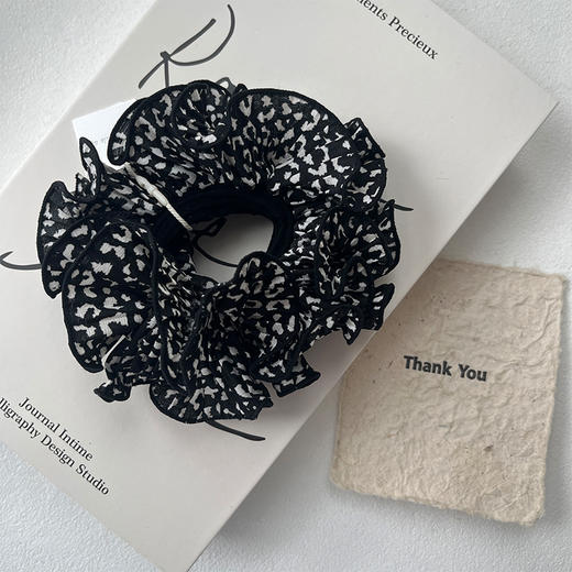 气质豹纹木耳边发圈纪念日百货门店同款163196482 商品图3