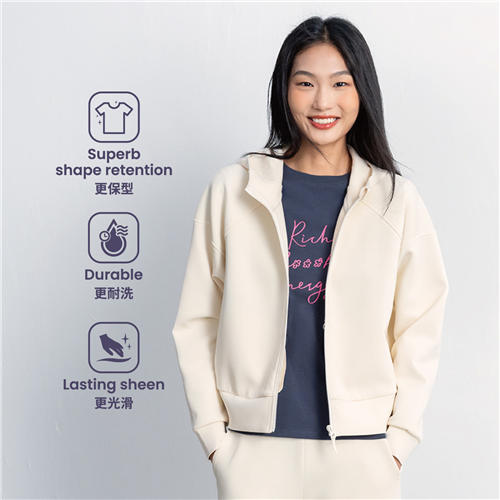 佐丹奴25年新款女装【卢正义同款】液氨【空气三明治】奢滑针织连帽阔袖外套05375122 商品图1