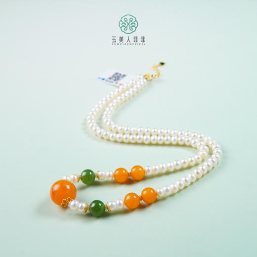 DS925蜜蜡项链-DIY珍珠老蜡圆珠 商品图0