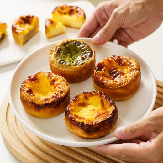 【浓郁细腻 口感大满足】TOFINESTAR多乐星球 法式黄油可颂蛋挞 原味/芋泥/血糯米 家用烘焙空气炸锅半成品早餐下午茶 320g/盒 商品图3