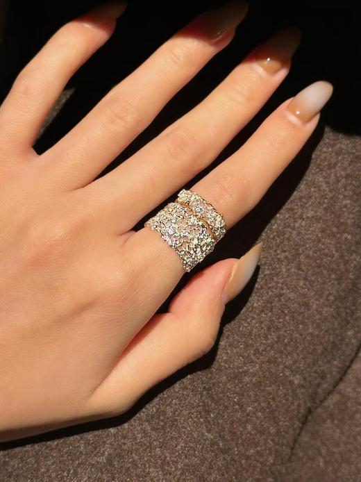 董洁同款高颜值925银蕾丝戒指活口 商品图2