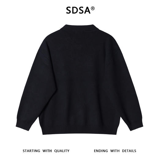 259058SDSA男士秋冬新款痞帅男装简约时尚半拉链翻领针织衫百搭时尚毛衣 商品图5