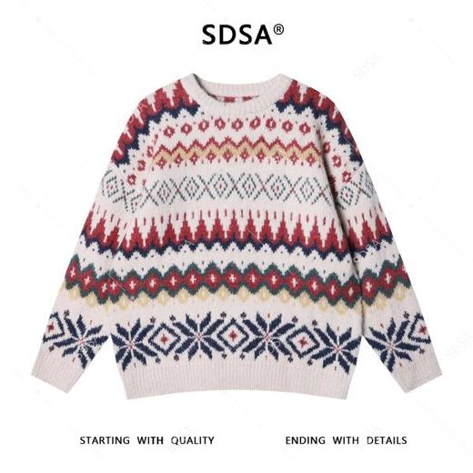 45119SDSA男士秋冬新款痞帅男装韩版撞色趣味条纹圆领针织衫百搭毛衣 商品图1