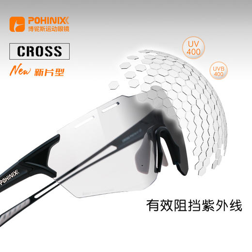 POHINIX博铌斯马拉松跑步眼镜越野运动防风镜男女户外变色骑行眼镜 PX018 商品图2