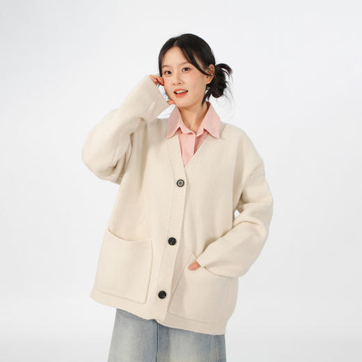 基本款宽松百搭V领开衫-纪念日百货门店同款165144977 商品图2