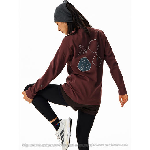 CryingCenter3Clogo圆领抓绒保暖训练服马拉松跑步健身打底长袖 商品图3