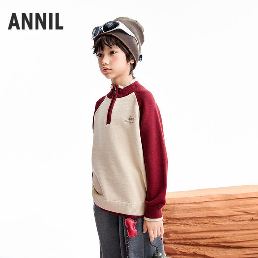 【实体店同款】男童立领针织上衣冬季新款安奈儿童装AB544035 商品图2