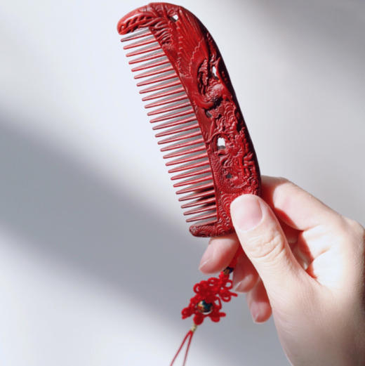 【青山特惠】小叶紫檀 龙凤呈祥 发梳 木梳 117*42*9mm s61 商品图1