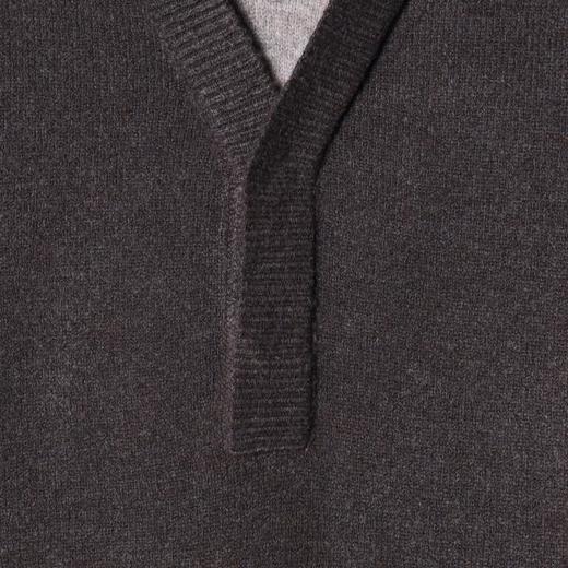 9936SDSA男士秋冬新款痞帅男装韩版撞色翻领净版假两件毛衣宽松百搭 商品图3