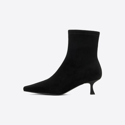 Westory2025年冬季小方头中跟弹力收腿靴简约百搭短靴S25DS85741 商品图2